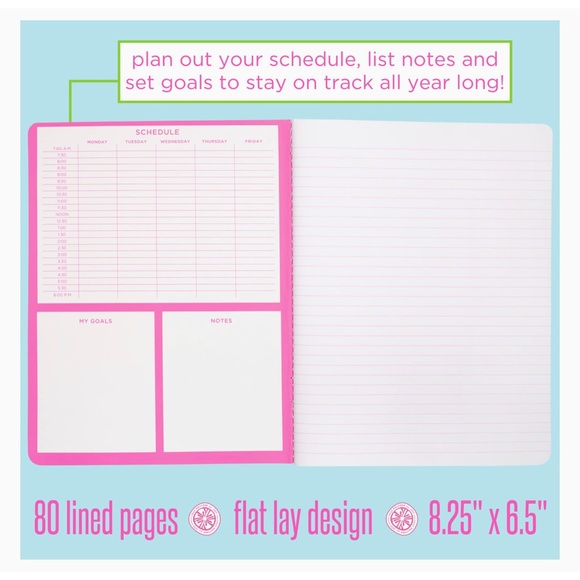 Lilly Pulitzer Composition Notebook Set, Cabana Cocktail & Party All the Tide - Picture 4 of 8